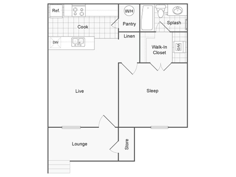 Slate Renovated floorplan at Portola East Mesa