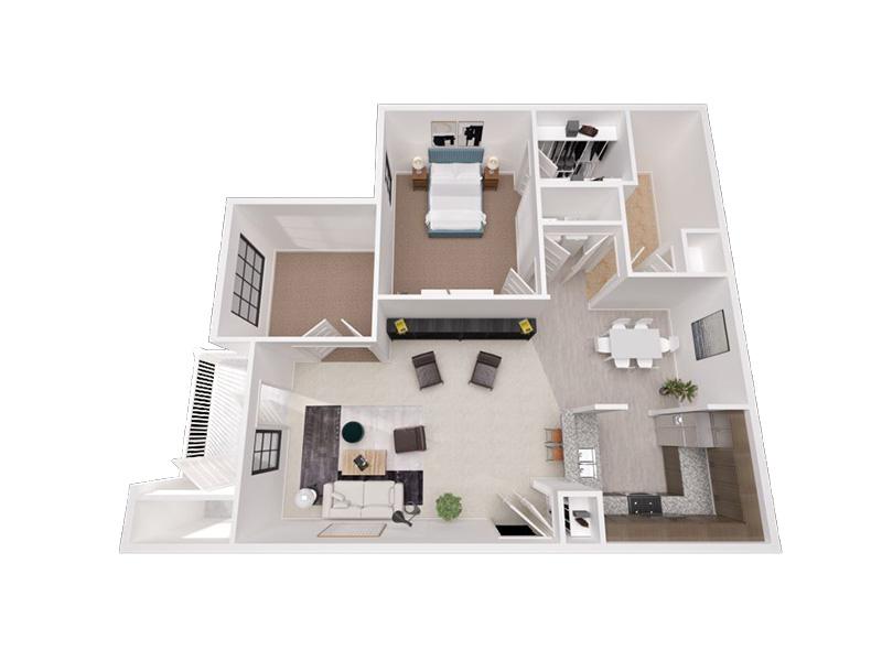 1x1-925 floorplan at Reserve at Stone Hollow