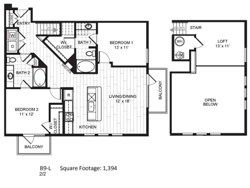 B9-L floorplan at The Moderne