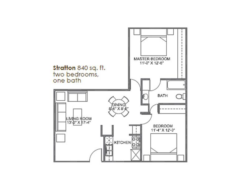 Stratton floorplan at 25 Broadmoor