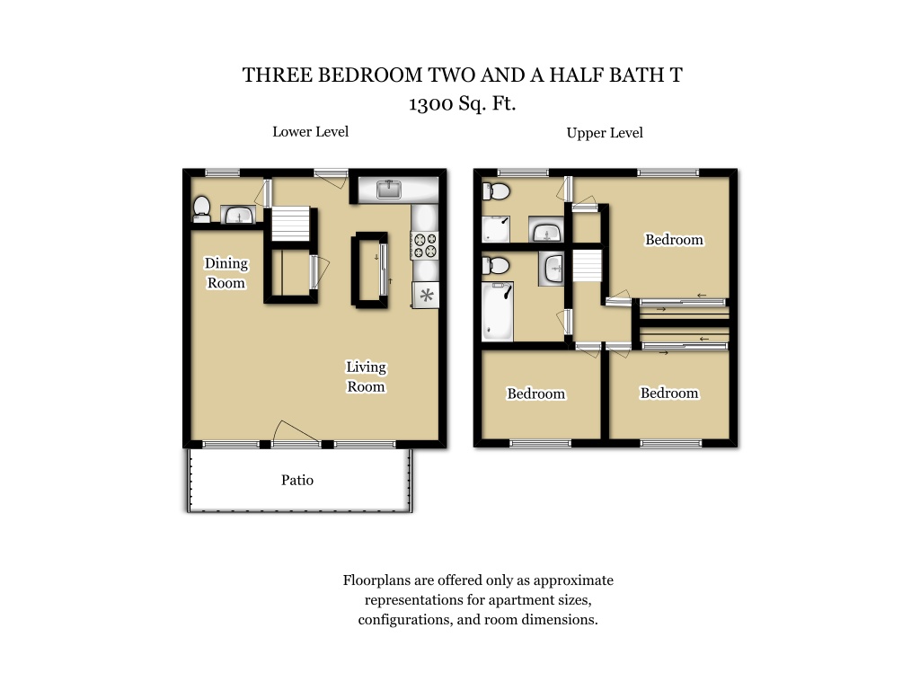 3 Bed 2.5 Bath Plan T floorplan at Camden Village