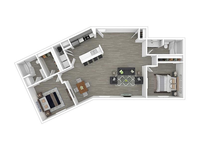 3x2-1213 floorplan at Solaire