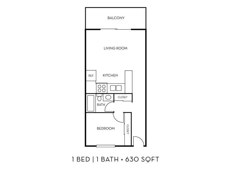 The Bay 1x1 W/D Renovated