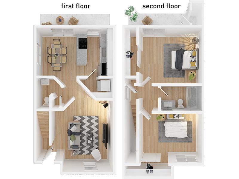 2 Bedroom 1.5 Bathroom