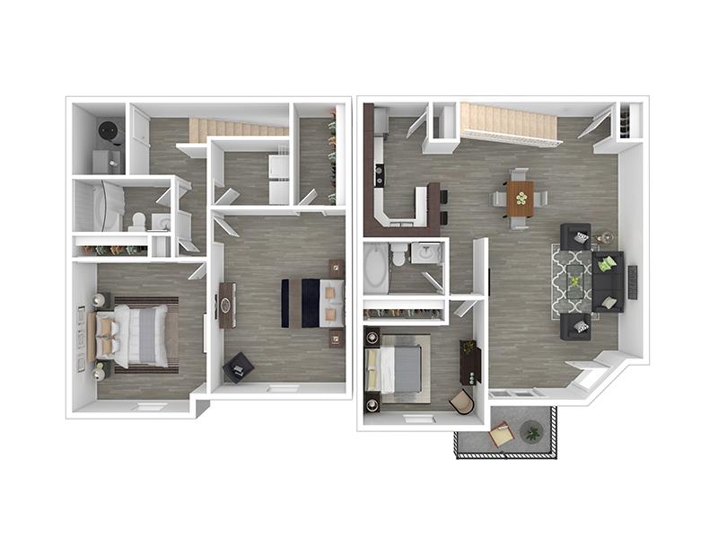 3x2 Townhome-1542-Renovation floorplan at Turnberry