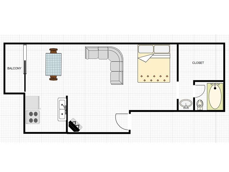 Studio STS floorplan at Studio Arnaz