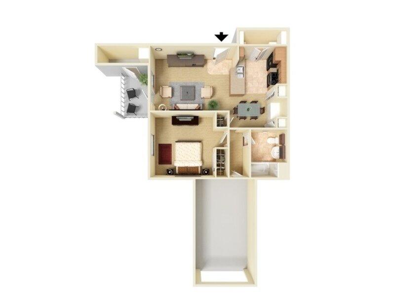 A1-723 floorplan at The Falls at Westover Hills