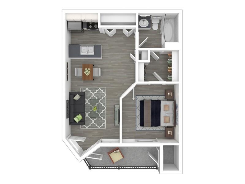 1x1-684 floorplan at Allegro