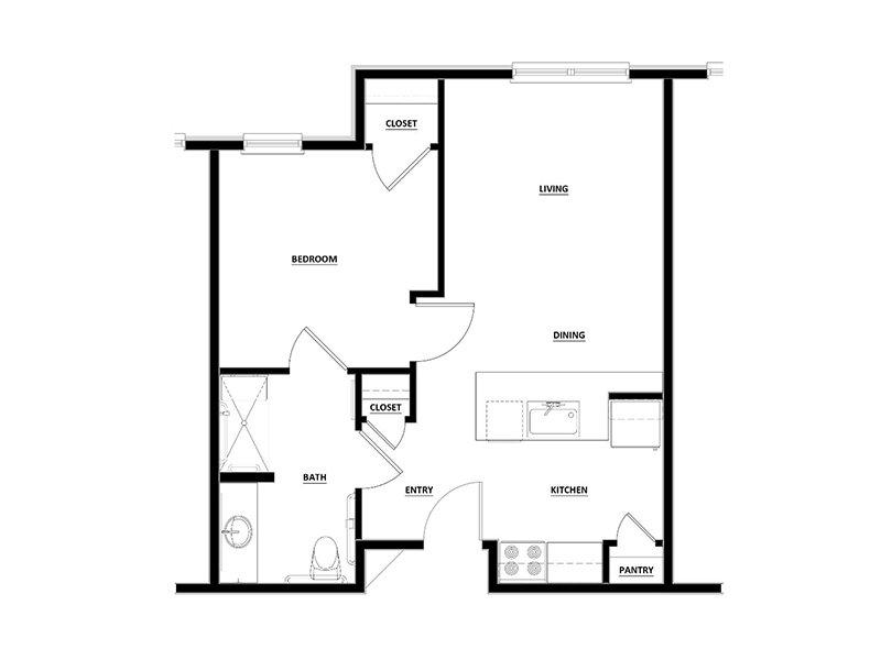 1 Bedroom 1Bath