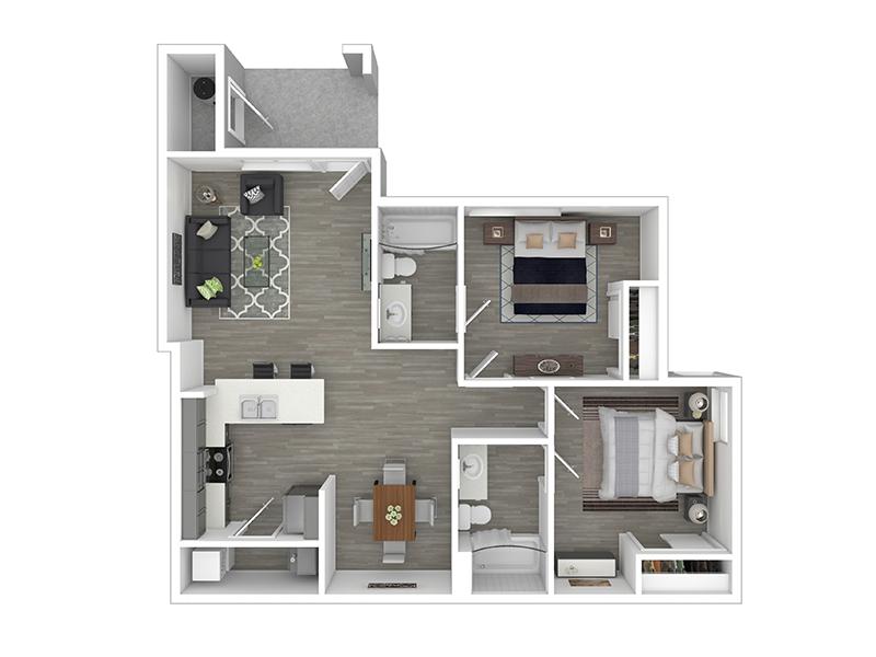 2x2-825- Classic floorplan at Sonoran Reserve