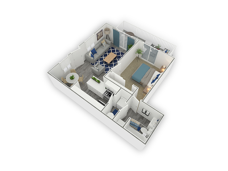 1X1-635 floorplan at The Charleston