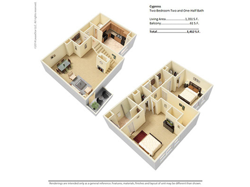 cypress floorplan at River Run at Naperville