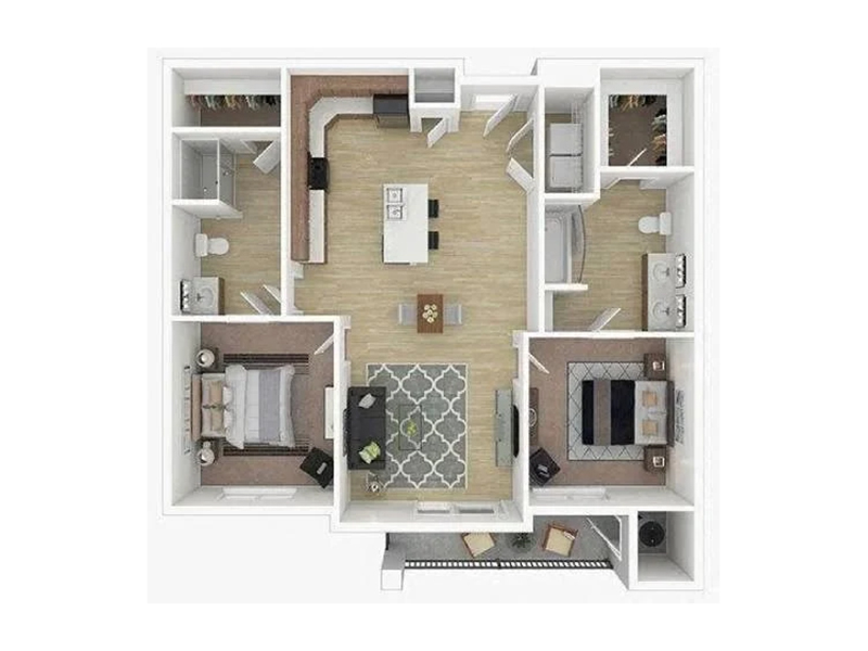 The Saffron floorplan at Sky at Brio