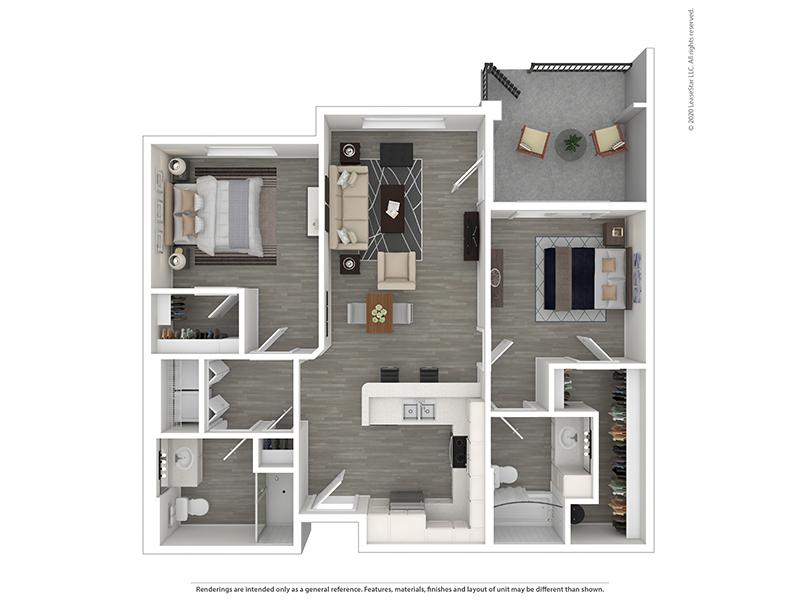 2x2 A floorplan at Club 715