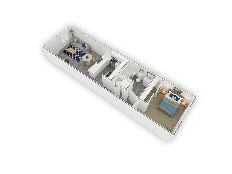 0X1R-542 floorplan at The Charleston