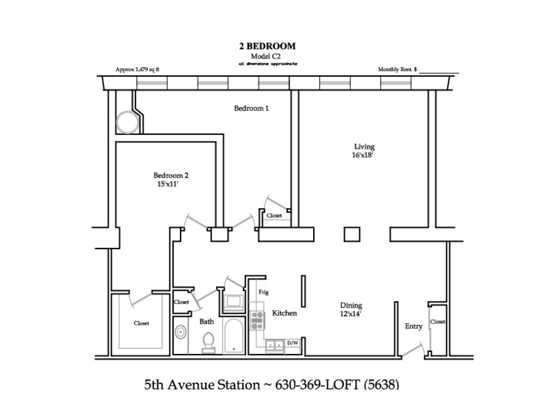 C2 floorplan at 5th Avenue Station