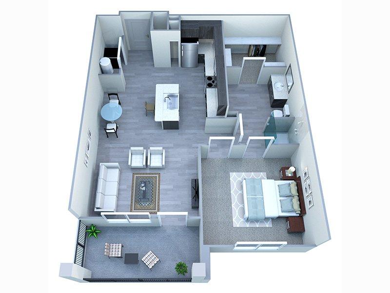 A3 1x1 floorplan at Skye at McClintock Station