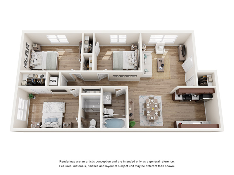 3x2 floorplan at Artista