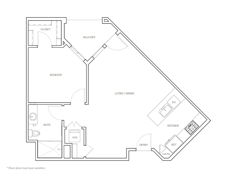 A3 floorplan at Seventyone15 McDowell