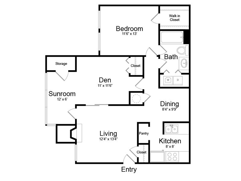 2 Bedroom 1 Bath