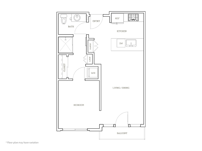 S1 floorplan at Seventyone15 McDowell