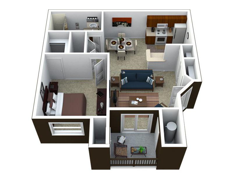 A1-830 floorplan at Hidden Cove