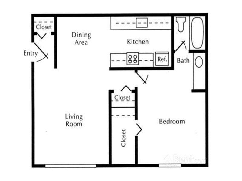 2 Bedroom 1Bath