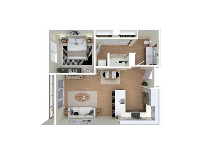 A2 floorplan at Seventyone15 McDowell