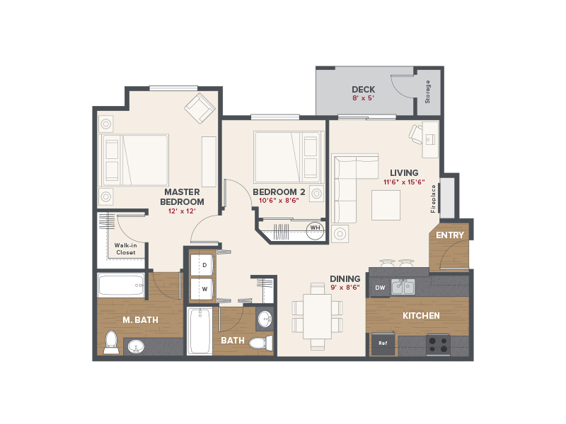 Cedar floorplan at Hidden Creek