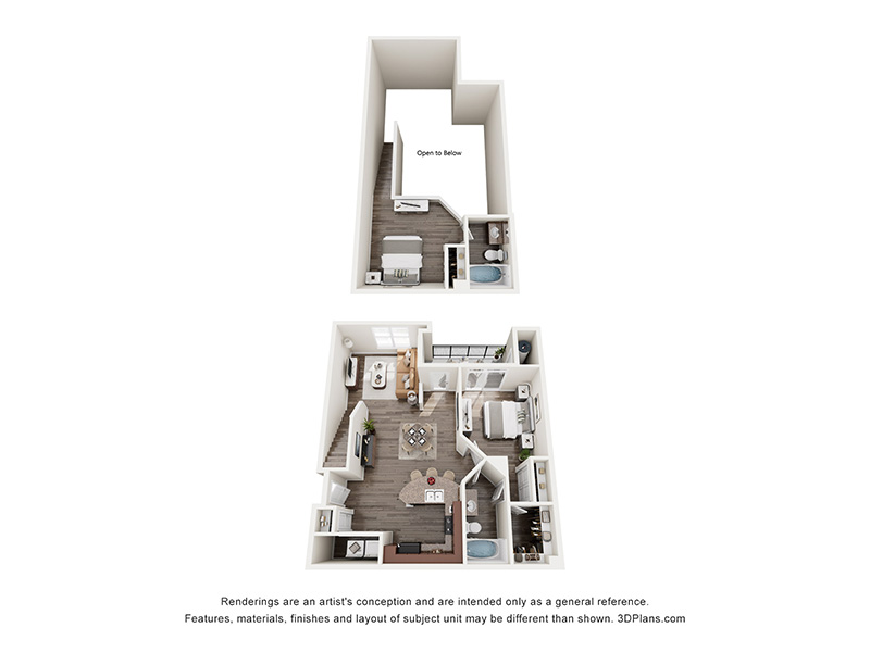 2X2-1078 floorplan at Arista Flats