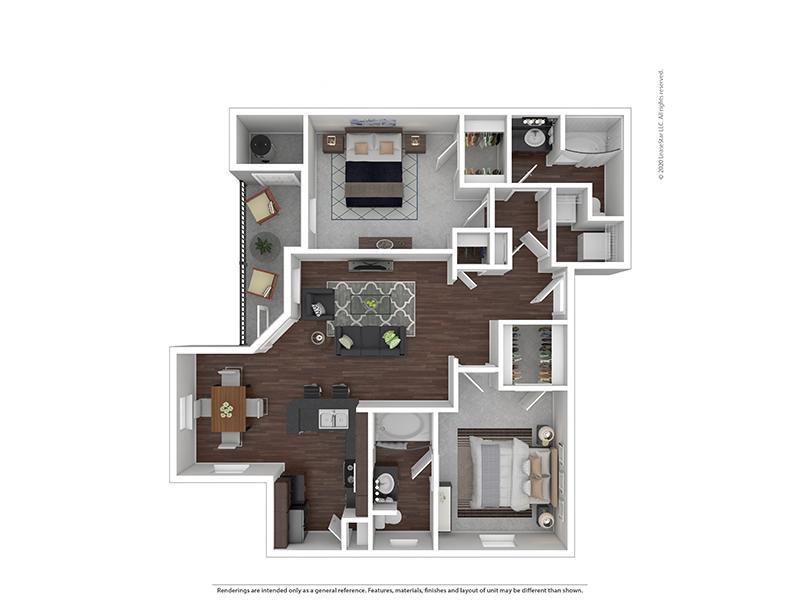 2x2-1035 floorplan at La Ventana