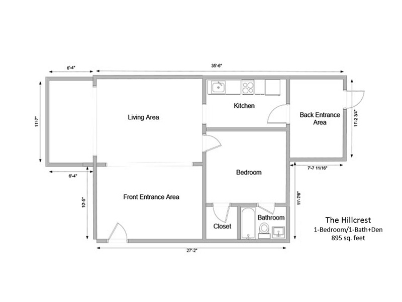 1 Bedroom 1 Bath Den