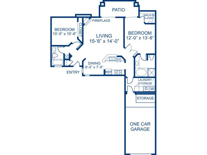 Slate floorplan at Parkway Townhomes