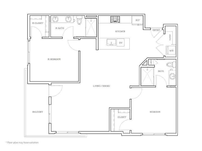 B3 floorplan at Seventyone15 McDowell