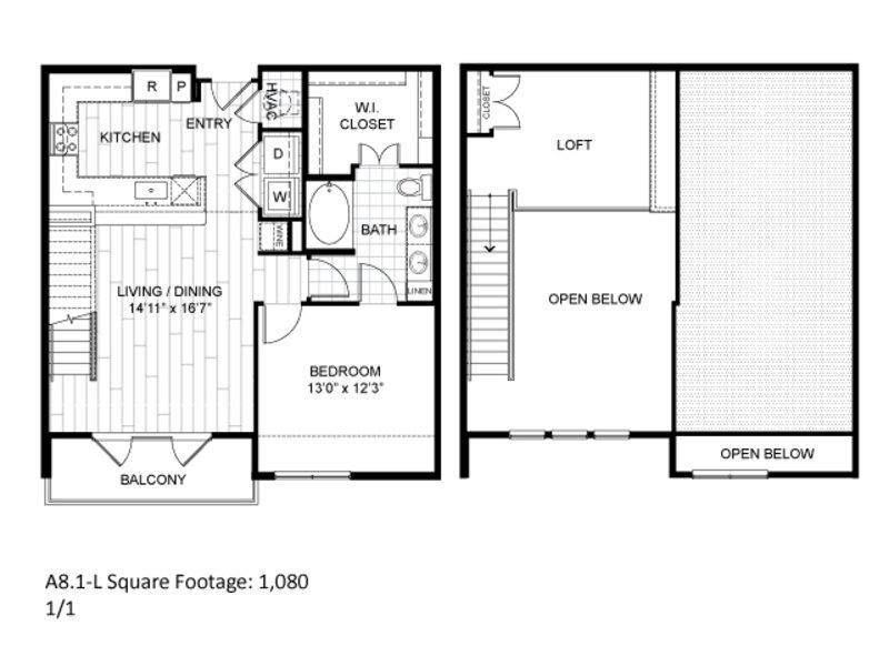 A8.1-L floorplan at The Moderne