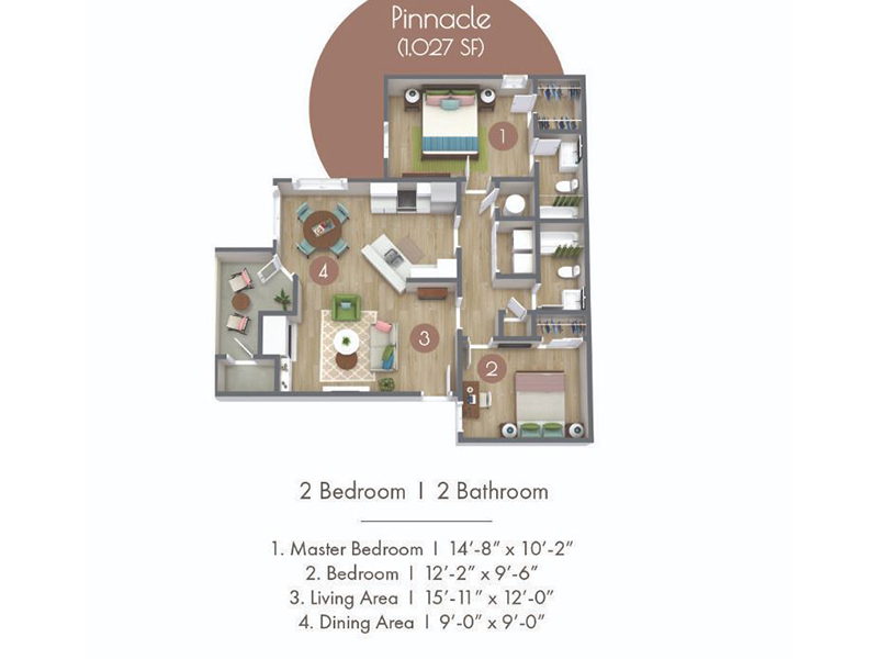 Pinnacle floorplan at The Overlook