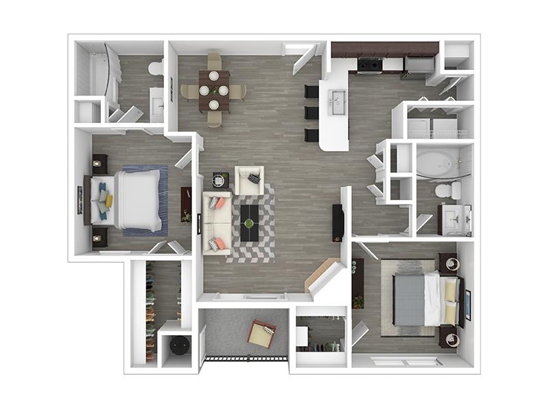 2x2 1014 Gold floorplan