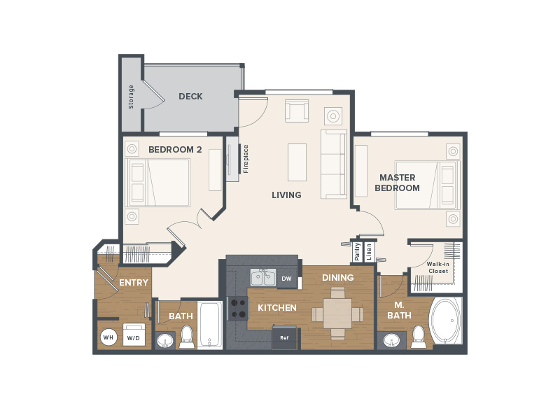 Cascade floorplan at Baseline Woods