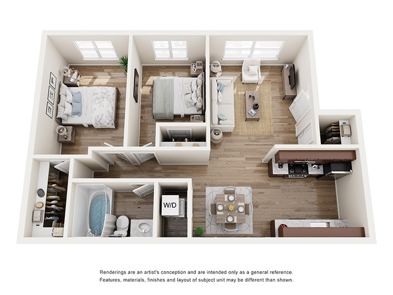 2x1 floorplan at Artista