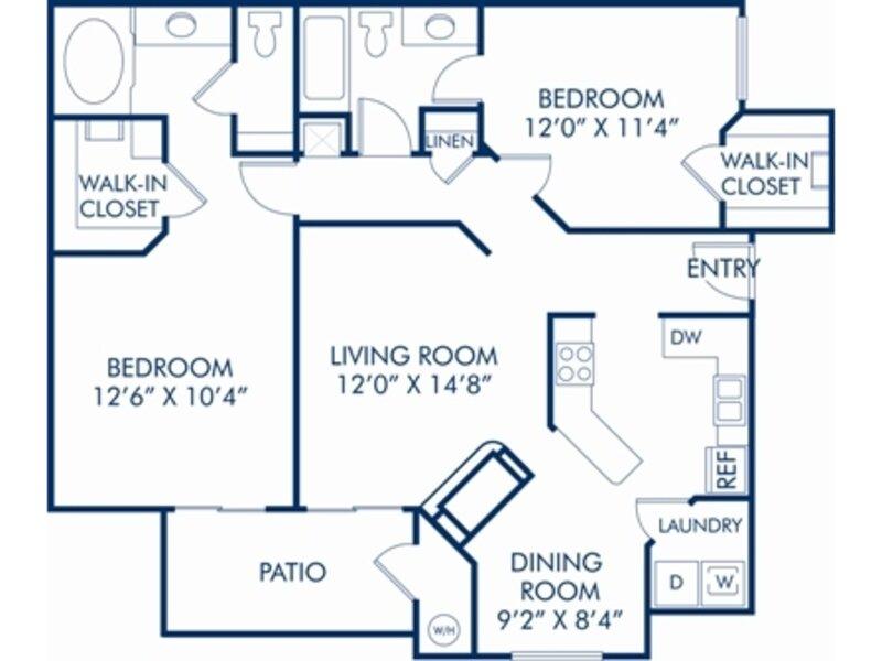 Caspian floorplan at The Avondale