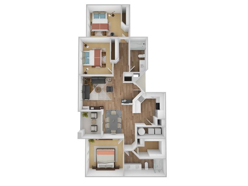 3 Bedroom C floorplan at Portola South Mountain