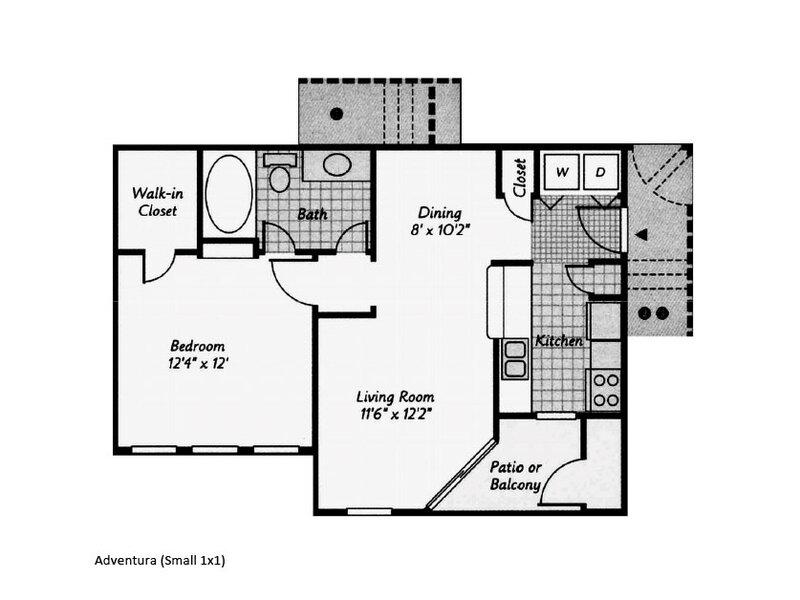 1X1-737 floorplan at Retreat at Cheyenne Mountain