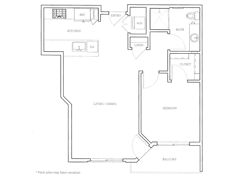 A4 floorplan at Seventyone15 McDowell