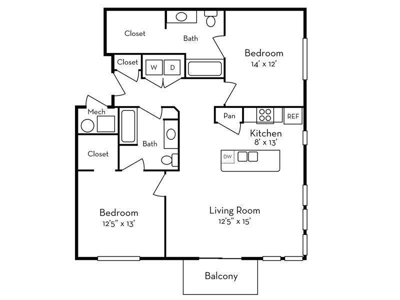 2 Bedroom (2-3)