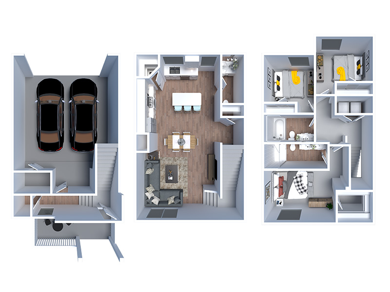 Birmingham floorplan at Coventry Townhomes