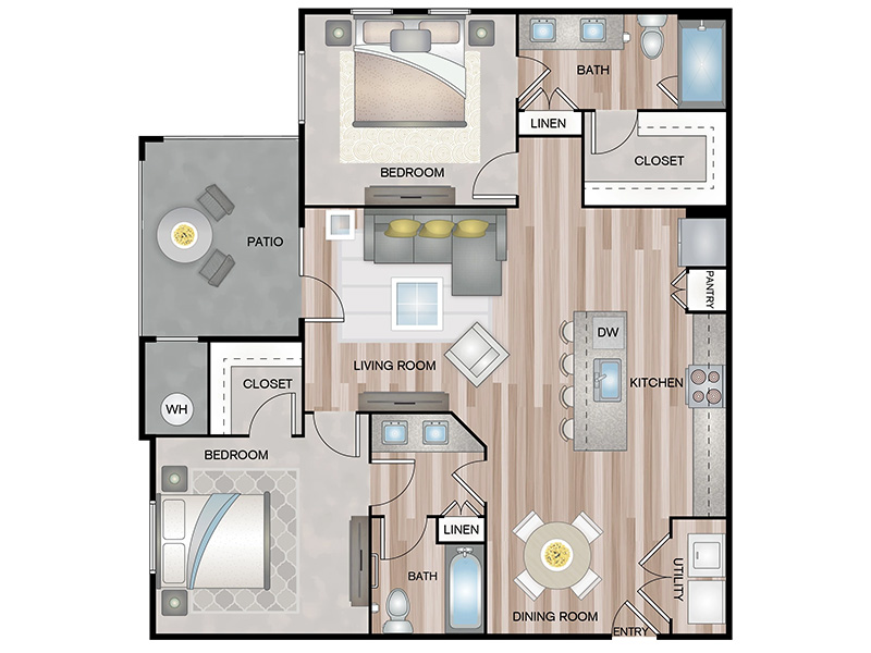 2x2-1075 floorplan at Lumina Mountain Vista