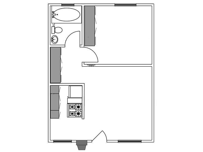1 Bedroom 1 Bathroom Large