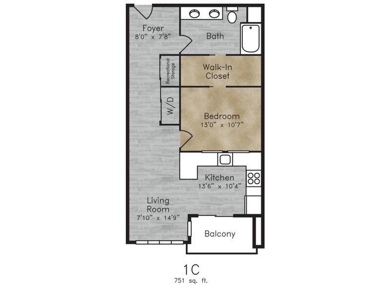 THE FLATIRON floorplan at Boulder View