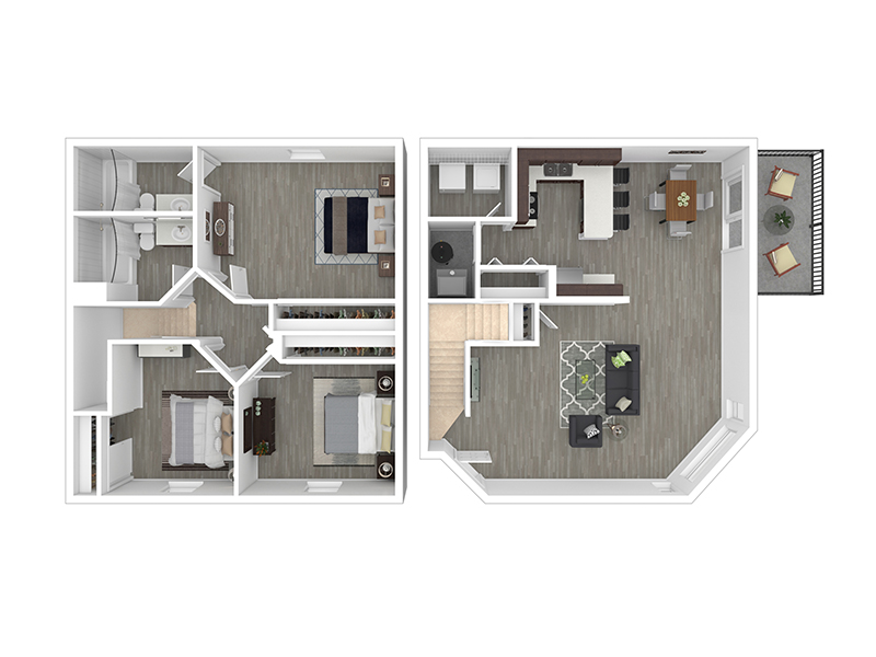 3x2 Townhome-1500-Renovation floorplan at Turnberry