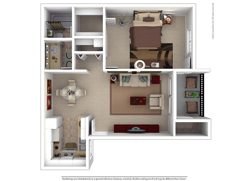 1A floorplan at Garden Place